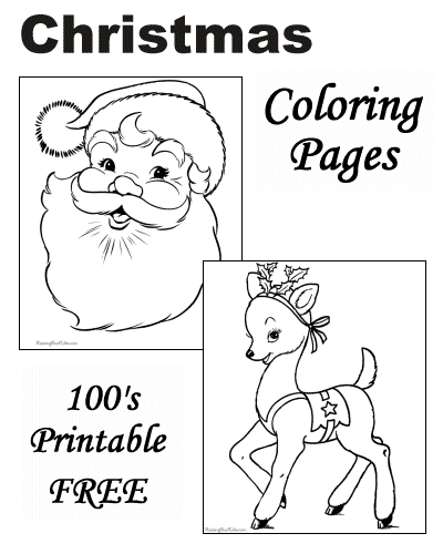 Scenes of Christmas coloring pages!