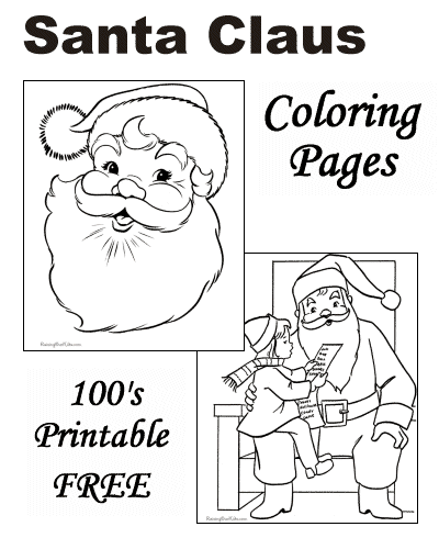 Santa coloring pages!
