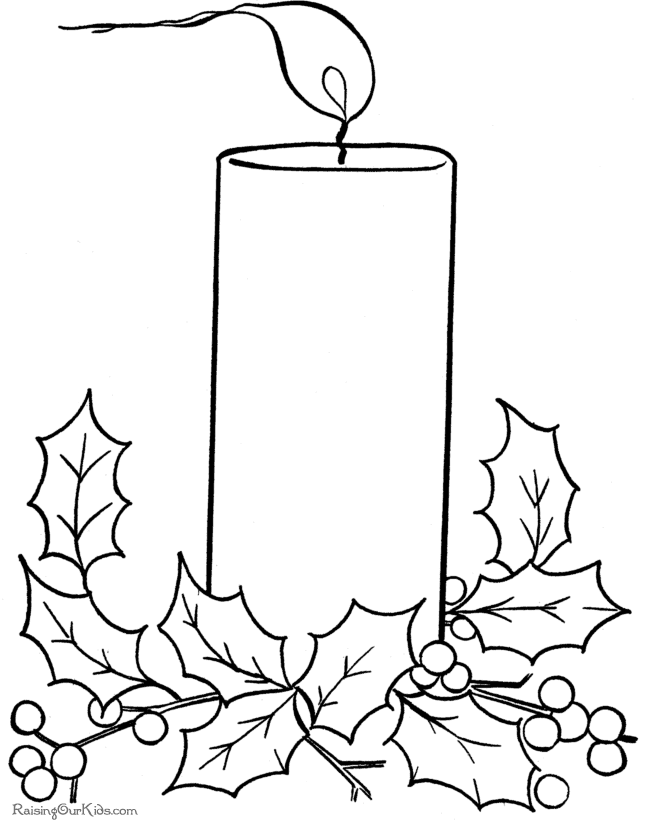 Candle printable free coloring pages