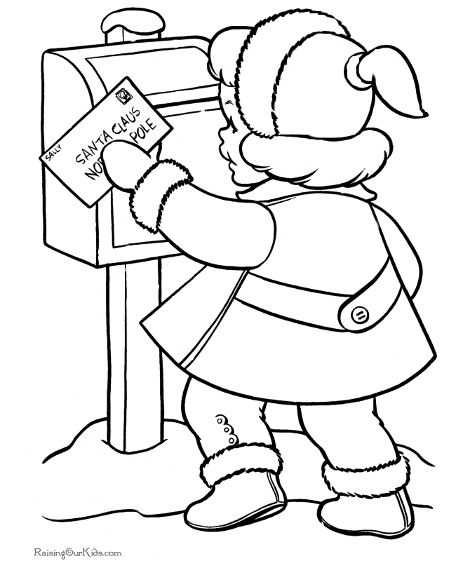 Kid39;s printable Christmas coloring pages  Letter to Santa!