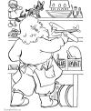 Santa toys coloring pages