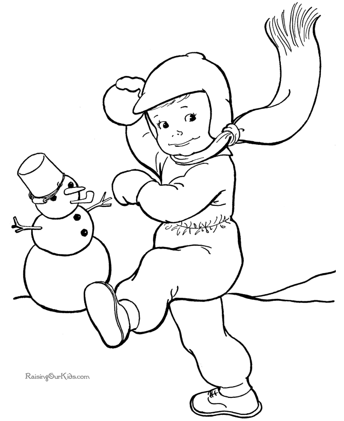 Printables - snowman coloring page!