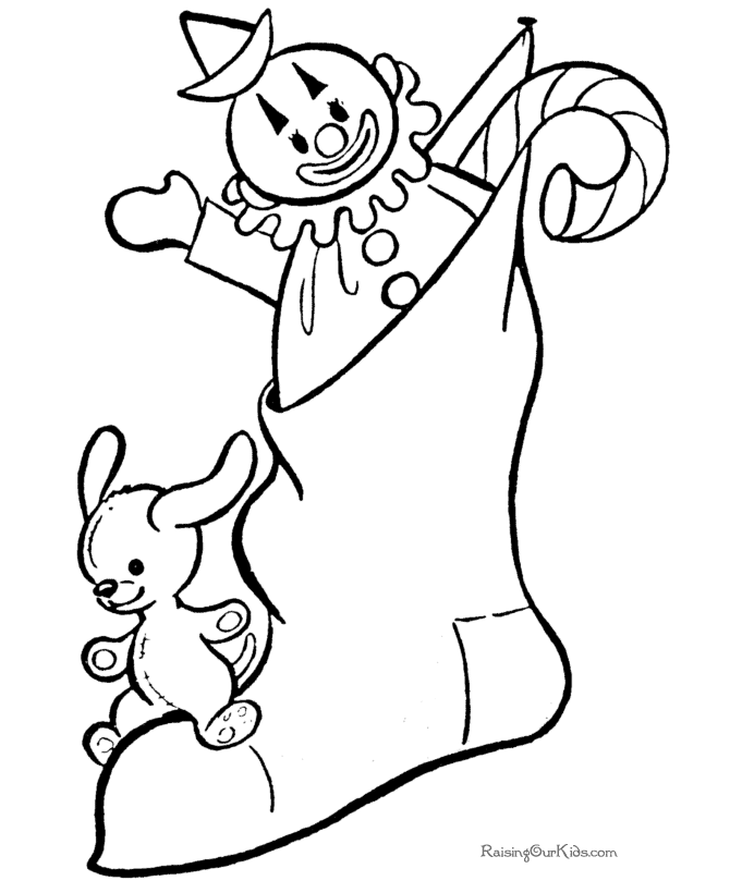 Printables - Christmas stocking coloring pages!