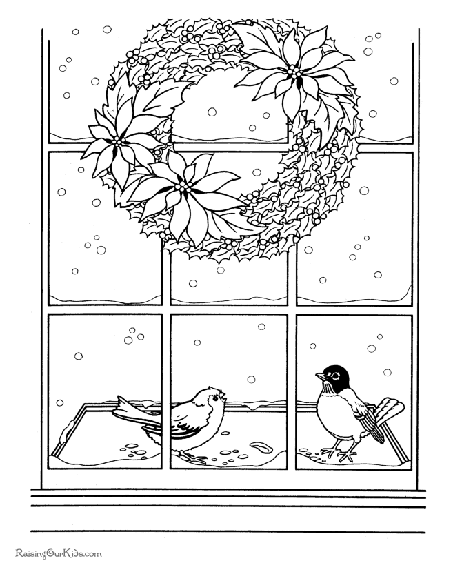 coloring pages christmas wreaths - photo #12
