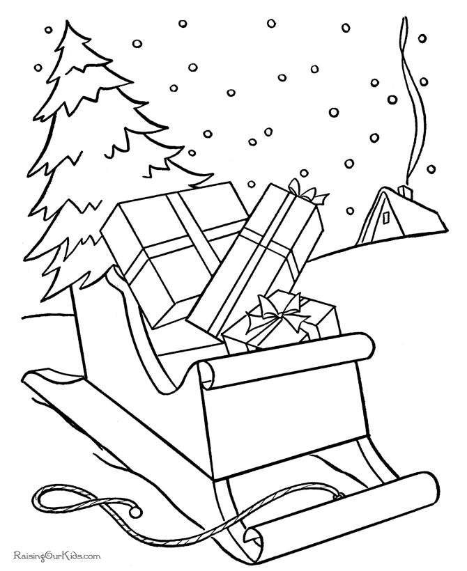 Printable Christmas Presents Coloring Pictures!