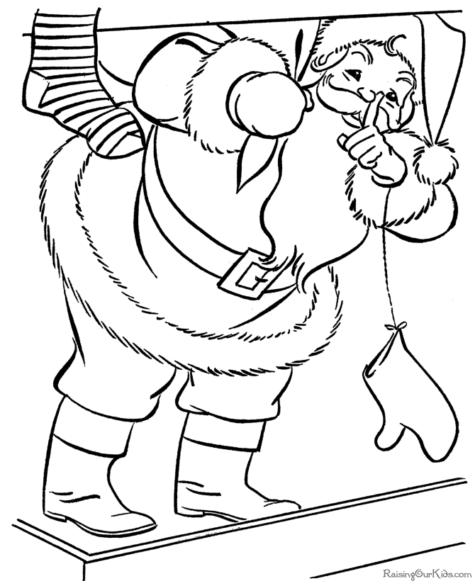 Christmas Coloring Pictures - Santa Claus!