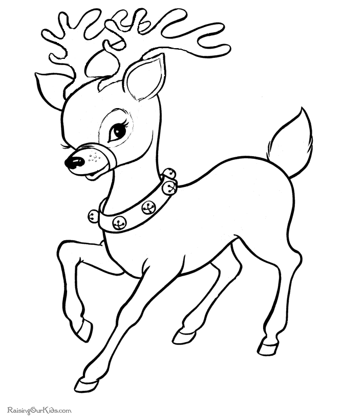 Free Printable Reindeer Coloring Pictures!
