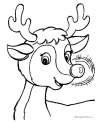 Rudolph coloring picture