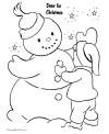 Snowman coloring sheets