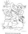Christmas coloring sheets snowman
