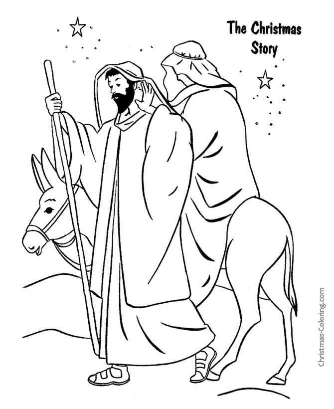 Christian coloring page The Christmas Story