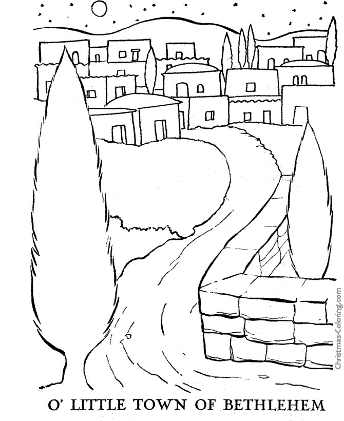 Christmas Story coloring page Bethlehem