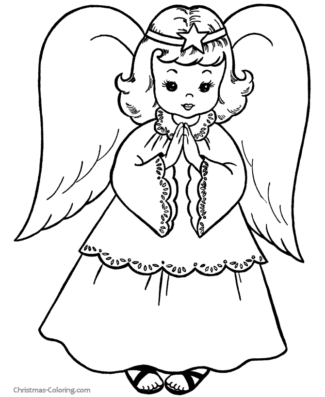 Christmas Angel coloring page