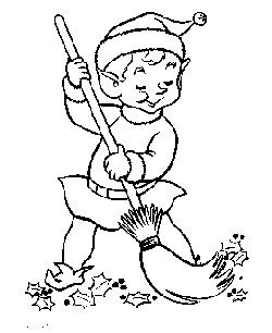 Christmas Elves coloring page