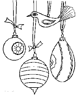 coloring pages Christmas ornaments