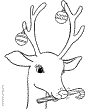 Christmas reindeer coloring pages