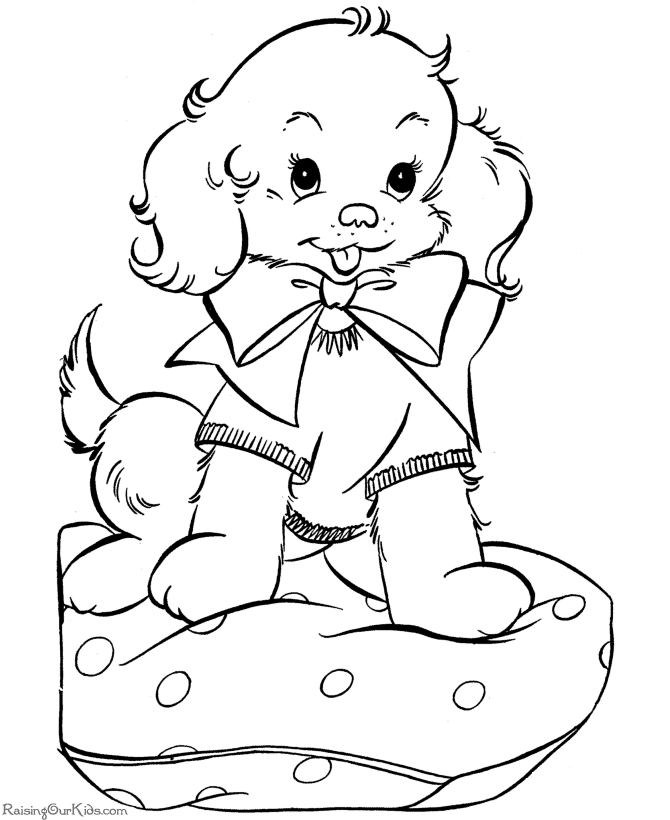 a-puppy-for-christmas-coloring-pages