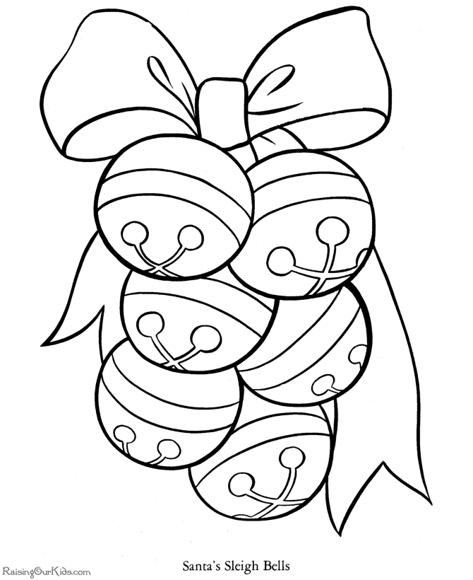 Sleigh bells! Christmas coloring pages