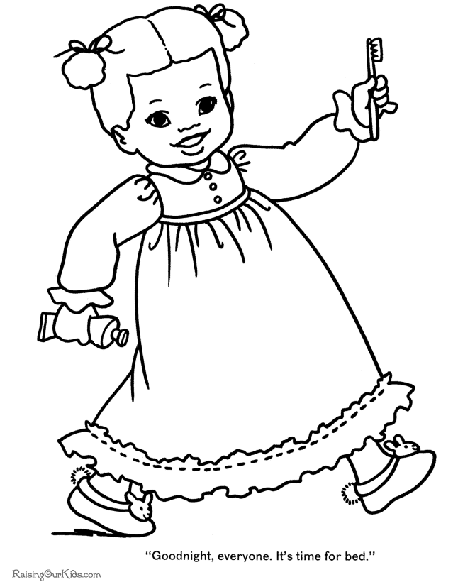 Kids ready for bed! - Christmas eve printable coloring page!