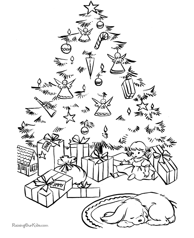 Free Printable Christmas Tree Coloring Pages!