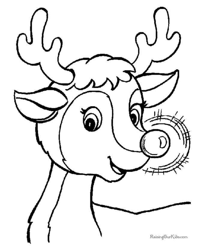 Free Printable Rudolph Coloring Pictures 013