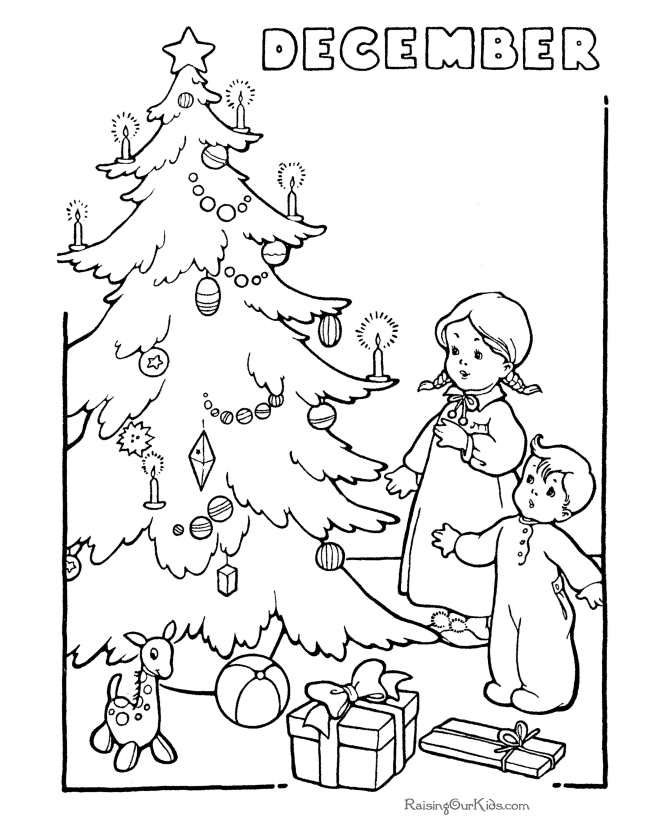 Free Printable Christmas Coloring Sheets of Christmas Trees!